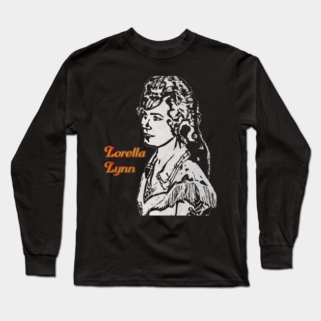 Loretta Lynn, songwriter Long Sleeve T-Shirt by Degiab